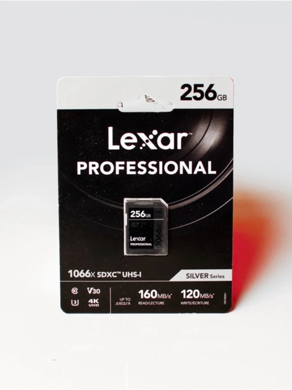 Professional 256GB SDXC UHS-I Memory Card - Silver 1066x